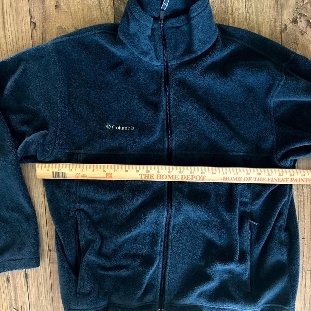 Columbia Sportswear Company Fleece Jacket Men's Large Blue Mock Neck Full Zip